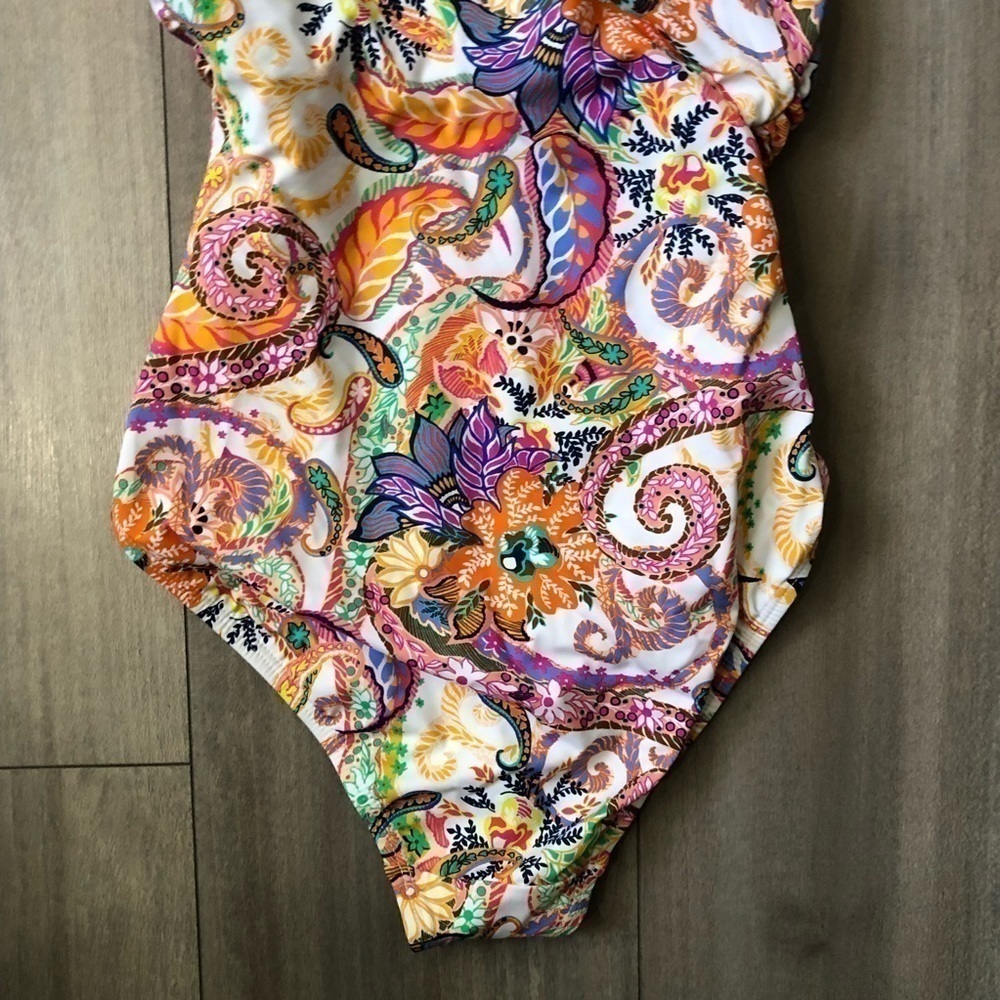 Lauren Ralph Lauren Paisley One Piece Underwire Swimsuit 4 - Picture 8 of 12